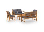 Syfax™ Set Divani Da Giardino 5 Pz Con Cuscini In Legno Acacia