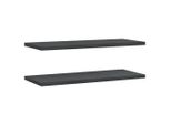 Syfax™ Mensole A Muro 2 Pz 100X40X3 Cm Nero In Acciaio Inossidabile