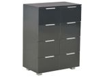 Syfax™ Credenza Nero Lucido 60X35X80 Cm In Legno Multistrato