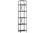 Syfax™ Libreria Rovere Nero 40 X 30 X 183 Cm Legno Multistrato