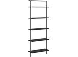 Syfax™ Libreria Rovere Nero 60 X 24 X 168 Cm Legno Multistrato