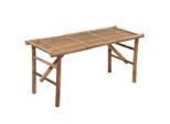 Syfax™ Panca Da Giardino Pieghevole Con Cuscino 118 Cm In Bambù