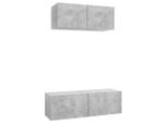 Syfax™ Set Di Mobili Porta Tv 2 Pz Grigio Cemento In Legno Multistrato