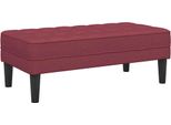 Syfax™ Panchina Con Cuscino Rosso Vino 113 X 57 X 39 Cm Tessuto