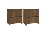 Syfax™ Credenze 2 Pz Rovere Marrone 70X41X75 Cm In Legno Multistrato