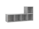 Syfax™ Set Porta Tv 2 Pz Grigio Cemento In Truciolato