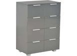 Syfax™ Credenza Grigio Lucido 60X35X80 Cm In Legno Multistrato