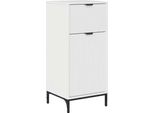 Syfax™ Mobile Da Bagno Con Cassetto Bianco Lucido 39,5 X 36 X 88 Cm