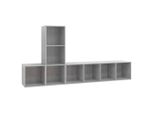 Syfax™ Set Porta Tv 3 Pz Grigio Cemento In Truciolato