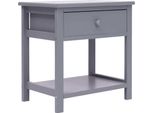 Syfax™ Comodini 2Pz Grigi 40X29X42 Cm In Legno Di Paulonia