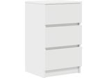 Syfax™ Comodino Con 3 Cassetti Bianco 39X35X65 Cm