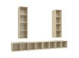 Syfax™ Mobile Tv A Parete 4 Pz Rovere Sonoma In Legno Multistrato
