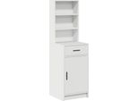 Syfax™ Credenza Bianco 40 X 40,5 X 135 Cm Legno Multistrato