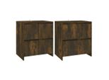 Syfax™ Credenze 2 Pz Rovere Fumo 70X41X75 Cm In Legno Multistrato