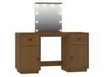Syfax™ Set Toeletta Con Led Marrone Ambra In Legno Massello Di Pino