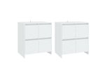 Syfax™ Credenze 2 Pz Bianche 70X41X75 Cm In Legno Multistrato