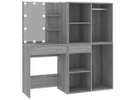 Syfax™ Toeletta Con Led E Armadietti Grigio Sonoma Legno Multistrato