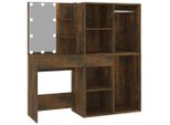 Syfax™ Toeletta Con Led E Armadietti Rovere Fumo In Legno Multistrato