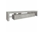 Syfax™ Mobile Porta Tv Con Luci Led Grigio Cemento 215X36,5X40 Cm