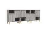 Syfax™ Credenze 3Pz Grigio Sonoma 60X35X70 Cm In Legno Multistrato