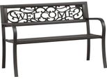 Syfax™ Panchina Da Giardino 125 Cm In Acciaio Nera
