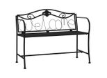 Syfax™ Panca Da Giardino A 2 Posti 104 Cm Nera In Acciaio