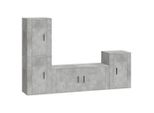 Syfax™ Set Di Mobili Porta Tv 4 Pz Grigio Cemento In Legno Multistrato
