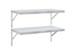 Syfax™ Mensole A Muro 2 Pz 75X40 Cm Argento In Acciaio Inossidabile