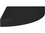 Syfax™ Scaffale Angolare A Parete Nero 25X25X3,8 Cm In Mdf