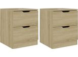 Syfax™ Comodini 2 Pz Rovere Sonoma 40X40X50 Cm In Legno Multistrato
