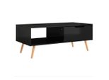 Syfax™ Tavolino Salotto Nero Lucido 100X49,5X43 Cm Legno Multistrato