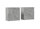 Syfax™ Credenze 2 Pz Grigio Cemento 79X38X80 Cm In Legno Multistrato