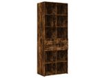 Syfax™ Credenza Rovere Fumo 70X42,5X185 Cm In Legno Multistrato