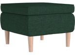 Syfax™ Poggiapiedi Con Gambe In Legno Verde Scuro In Tessuto