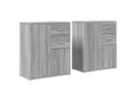 Syfax™ Credenze 2 Pz Grigio Sonoma 60X31X70 Cm In Legno Multistrato