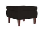 Syfax™ Poggiapiedi Con Gambe In Legno Nero In Velluto