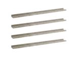 Syfax™ Mensole Da Parete 4 Pz Grigio Cemento 100X9X3 Cm