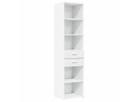 Syfax™ Credenza Bianca 45X42,5X185 Cm In Legno Multistrato