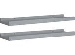 Syfax™ Mensole Loggia Per Foto 2 Pz Grigie 40X9X3 Cm In Mdf