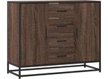 Syfax™ Credenza Rovere Marrone 92X35X76 Cm In Legno Multistrato