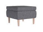 Syfax™ Poggiapiedi Con Gambe In Legno Grigio Chiaro In Tessuto
