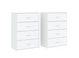 Syfax™ Credenze 2 Pz Bianche 60X31X84 Cm In Legno Multistrato