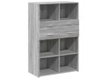 Syfax™ Credenza Grigio Sonoma 80X42,5X124 Cm In Legno Multistrato