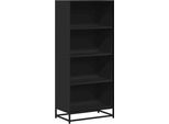 Syfax™ Libreria Nera 60X35X139 Cm In Truciolato