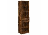 Syfax™ Credenza Rovere Fumo 50X42,5X185 Cm In Legno Multistrato