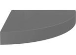 Syfax™ Scaffale Angolare A Parete Grigio Lucido 25X25X3,8 Cm In Mdf