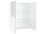 Syfax™ Armadietto A Specchio Per Bagno 60X15X75 Cm Mdf Bianco Lucido