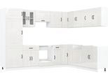 Syfax™ Set Mobili Da Cucina 14 Pz Kalmar Bianchi Lucido In Truciolato
