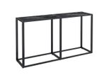 Syfax™ Tavolo Consolle Nero Marmo 140X35X75,5 Cm In Vetro Temperato