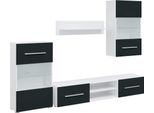 Syfax™ Unità Tv 5 Pz Con Illuminazione A Led Indaco Opaco Truciolato